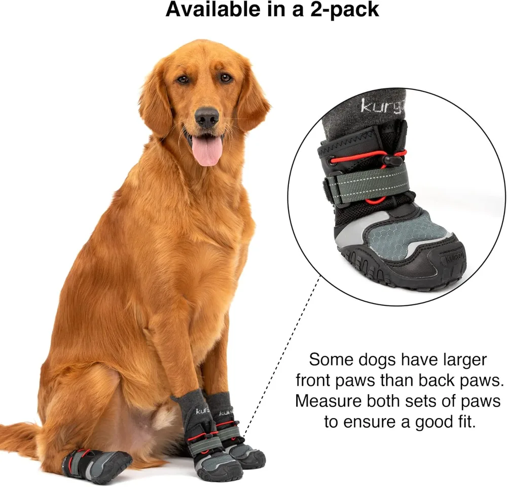 Kurgo Blaze Cross dog boots with dual ankle closures and low-profile design