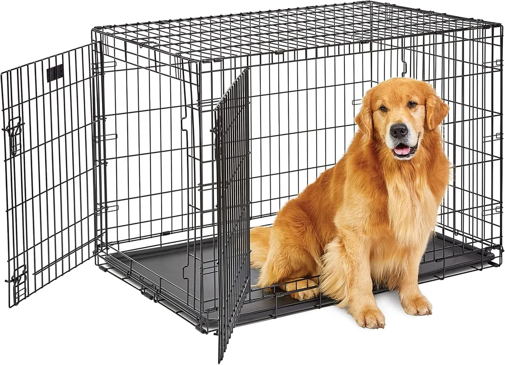 MidWest LifeStages 42-inch heavy duty double door folding dog crate