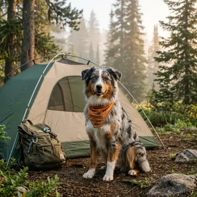 Illustration of Scout at a campsite