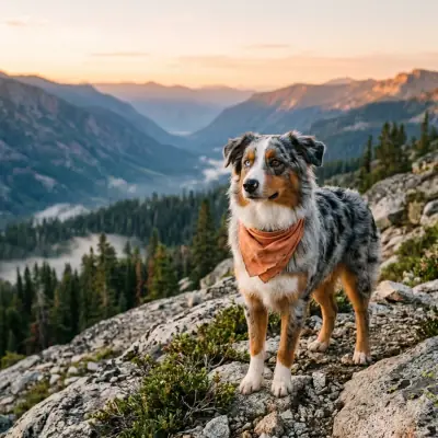 Scout on a mountain trail